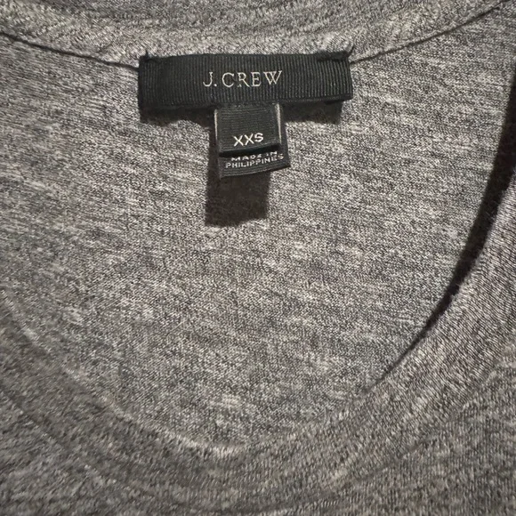 J. Crew Gray Tank Top with Black Ruffle Hem - Picture 3 of 3